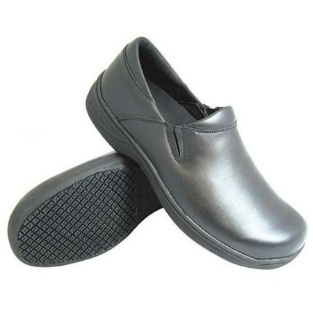 GENUINE GRIP 470-6.5W Work Shoes, Womens, 6.5W, Blk, Slip On, PR