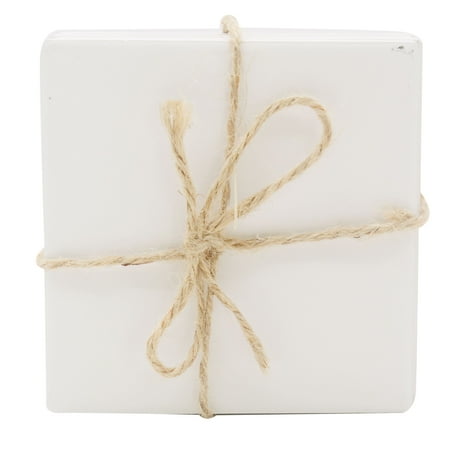 MICHAELS Bulk 12 Packs: 4 ct. (48 total) White Ceramic Coasters by Make Market®