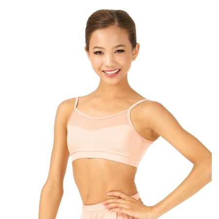 Child Mesh Neckline Camisole Dance Bra Top