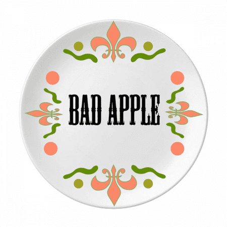Interesting Catchword Bad Guys Flower Ceramics Plate Tableware Dinner Dish