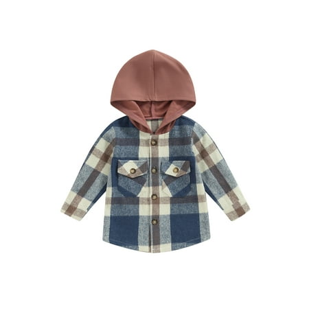 Toddler Kids Boys Shirts Coat Plaid Hooded Long Sleeve Button-Down Outerwear Fall Winter Casual Velvet Jackets
Toddler Kids Boys Shirts Coat Plaid Hooded Long Sleeve Button-Down Outerwear Fall Winter Casual Velvet Jackets