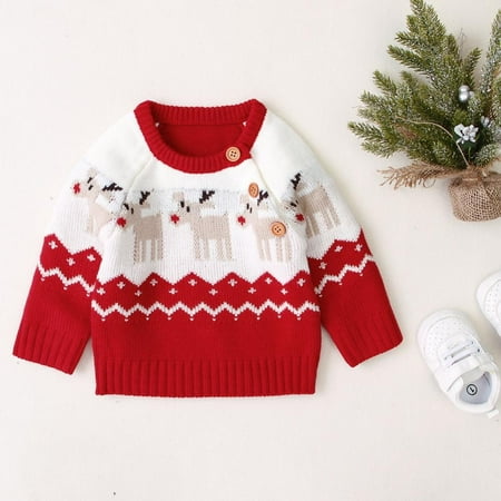 Xinhuaya Toddler Baby Boys Girls Sweaters Elk Print Knitted Pullover Tops Loose Christmas Casual Warm Outfits 0-4 Years
Xinhuaya Toddler Baby Boys Girls Sweaters Elk Print Knitted Pullover Tops Loose Christmas Casual Warm Outfits 0-4 Years