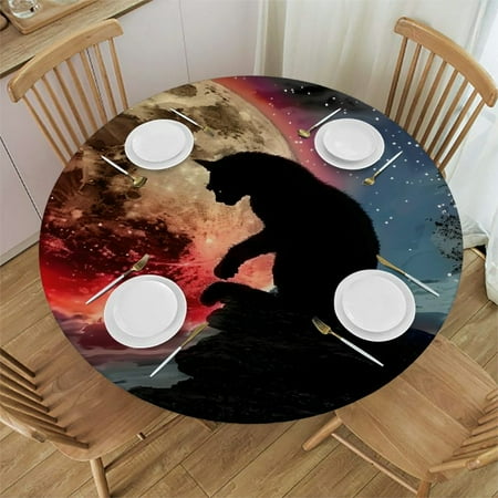BCIIG Cat Round Table Cover Stain Resistant Washable Indoor Outdoor Tablecloth Kitchen Dining Parties Waterproof Fabric 100% Polyester 54-58
BCIIG Cat Round Table Cover Stain Resistant Washable Indoor Outdoor Tablecloth Kitchen Dining Parties Waterproof Fabric 100% Polyester 54-58