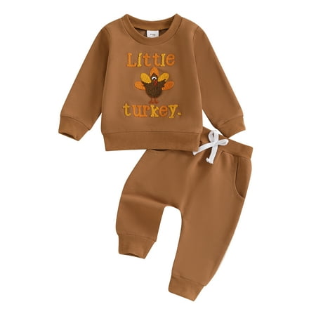 SANSIWU Toddler Baby Boy Thanksgiving Outfits Turkey Print Long Sleeve Sweatshirt Long Pants Set
SANSIWU Toddler Baby Boy Thanksgiving Outfits Turkey Print Long Sleeve Sweatshirt Long Pants Set