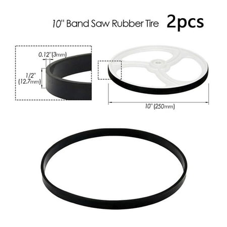 2Pcs Woodworking Band Saw Rubber Band/Saw Scroll Wheel/Rubber Ring 8-14Inch.
