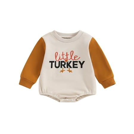 Infant Baby Girls Boys Romper Long Sleeve Crew Neck Letters Print Contrast Color Fall Bodysuit Thanksgiving Clothes
Infant Baby Girls Boys Romper Long Sleeve Crew Neck Letters Print Contrast Color Fall Bodysuit Thanksgiving Clothes