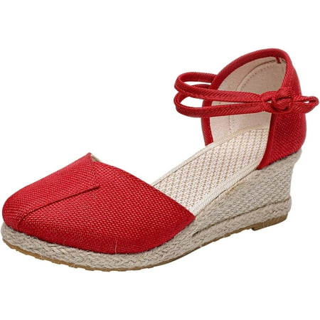 Low Heel Sandals for Women Minimalist Summer Weave Breathable Toe Women Sandals Fashion Round Shoes Beach Wedges Comfortable Women s Sandals (White 8.5)
Low Heel Sandals for Women Minimalist Summer Weave Breathable Toe Women Sandals Fashion Round Shoes Beach Wedges Comfortable Women s Sandals (White 8.5)