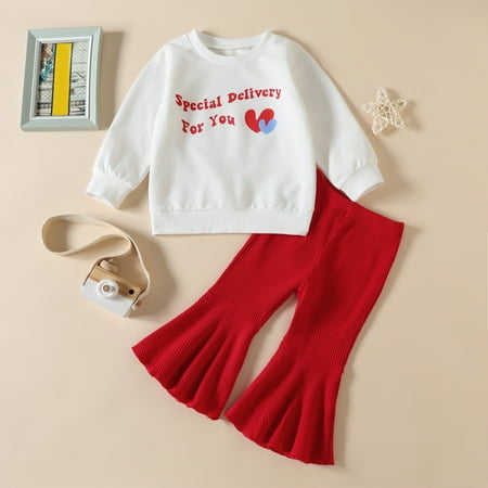 TOWED22 Baby Girl Fall Outfits Toddler Baby Girl Pants Sets Ruffle Long Sleeve Top + Loose Flares Pants Fall Winter Outfits Clothes Set 2Pcs White
TOWED22 Baby Girl Fall Outfits Toddler Baby Girl Pants Sets Ruffle Long Sleeve Top + Loose Flares Pants Fall Winter Outfits Clothes Set 2Pcs White