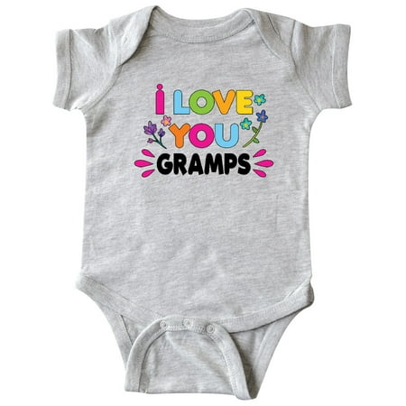 Inktastic I Love You Gramps with Flowers Gift Baby Girl Bodysuit