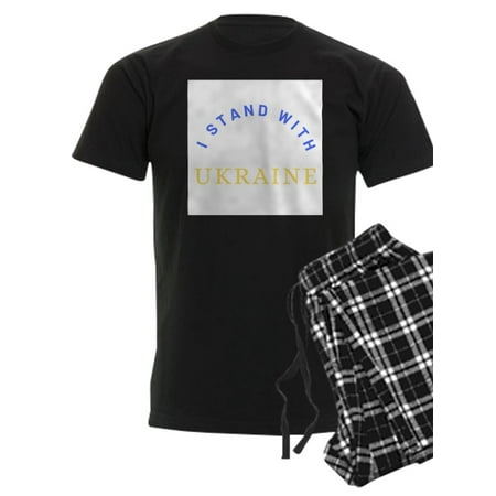 CafePress - Solidarity With UKRAINE Pajamas - Men s Dark Pajamas