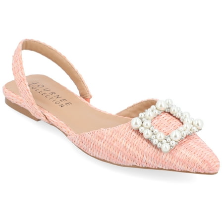 Journee Collection Womens Hannae Sling Back Pointed Toe Flats