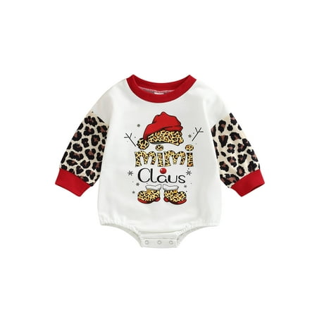 Diconna Baby Girl Christmas Outfit Newborn Bubble Romper Sweatshirt Patchwork Sweater Fall Winter Clothes Leopard 6-12 Months
Diconna Baby Girl Christmas Outfit Newborn Bubble Romper Sweatshirt Patchwork Sweater Fall Winter Clothes Leopard 6-12 Months