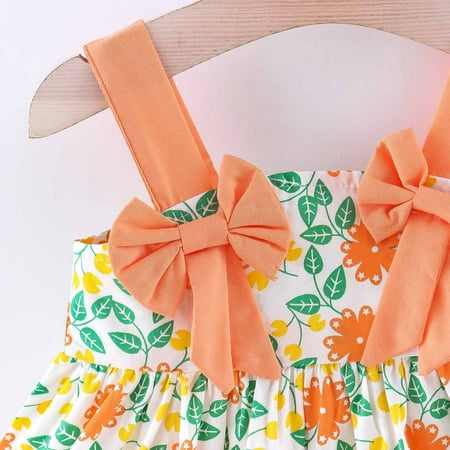 Cathalem Girl Ruffle Dress Floral Sleeveless Girls Printed Infant Baby Princess Suspenders Dress Hat Set Halter Wedding Dress Dress Orange 18-24 Months
Cathalem Girl Ruffle Dress Floral Sleeveless Girls Printed Infant Baby Princess Suspenders Dress Hat Set Halter Wedding Dress Dress Orange 18-24 Months