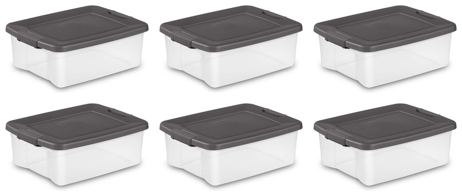 Sterilite 66 Quart Ultra Storage Box Stadium Blue, Case of 4