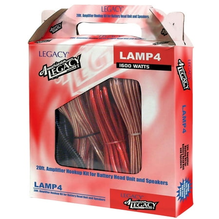 Legacy Car Electronics Lamp4 1600 Watt 4 Gauge Amplifier Installation Kit