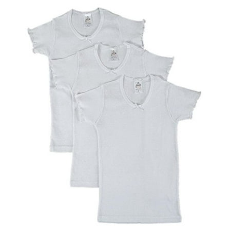 Jill and Jack Girls Crewneck Shortsleeve (14) White