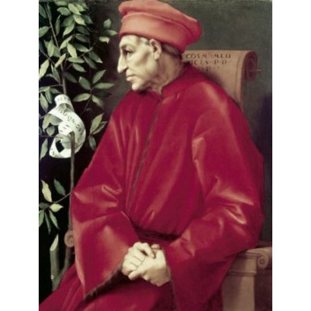 Cosimo De Medici Jacopo Pontormo (1494-1557 Italian) Galleria degli Uffizi Florence Italy Stretched Canvas - Jacopo Pontormo (24 x 36)