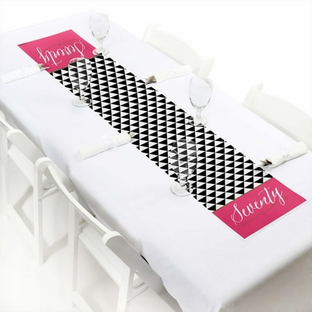 Big Dot of Happiness Chic 70th Birthday - Pink Black and Gold - Petite Party Paper Table Runner - 12 x 60 inches
Big Dot of Happiness Chic 70th Birthday - Pink Black and Gold - Petite Party Paper Table Runner - 12 x 60 inches