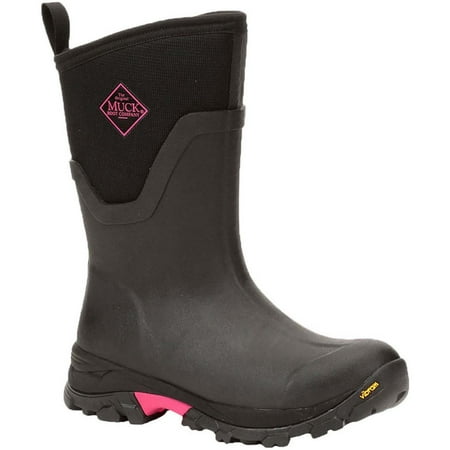 Muck Women s Arctic Ice Mid AGAT Black/Hot Pink