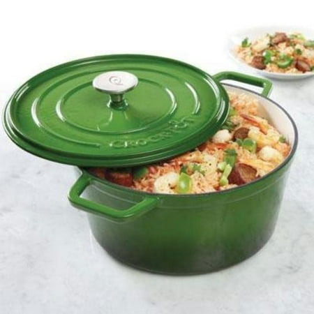 Gibson Cookware - 1.25 Gal Dutch Oven, Lid - Enameled Cast Iron - Dutch Oven - For Cooking - Gradient Green - 1 (108073-02)