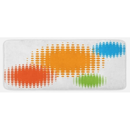 Orange Kitchen Mat Colorful Half Tone Circles with Spots on White Background Retro Design Plush Decorative Kitchen Mat with Non Slip Backing 47 X 19 Red Orange and Blue by Ambesonne
Orange Kitchen Mat Colorful Half Tone Circles with Spots on White Background Retro Design Plush Decorative Kitchen Mat with Non Slip Backing 47 X 19 Red Orange and Blue by Ambesonne