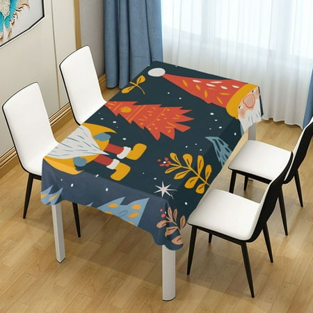 ALAZA Christmas Gnomes Trees Rectangle Tablecloth Tablecover Dinning Table Cloth 54 x72 
ALAZA Christmas Gnomes Trees Rectangle Tablecloth Tablecover Dinning Table Cloth 54 x72