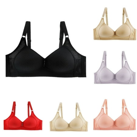 Hesxuno Bras for Women Fashion Women Ring-Free Thin Large Traceless Breathable Bra Wide-Band Underwear
Hesxuno Bras for Women Fashion Women Ring-Free Thin Large Traceless Breathable Bra Wide-Band Underwear