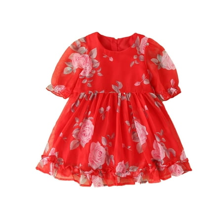 Kids Toddler Baby Girls Dress Spring Summer Floral Ruffle Short Sleeve Princess Dress Party Clothing
Kids Toddler Baby Girls Dress Spring Summer Floral Ruffle Short Sleeve Princess Dress Party Clothing
