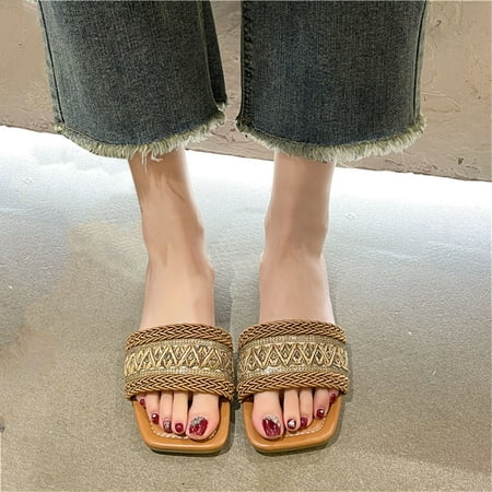 ZHELIYO Women s sandals Women Sandals Fashion Pattern Square Heel Low Heel Comfortable Square Toe Open Toe Indoor And Outdoor Slippers Brown 7.5
ZHELIYO Women s sandals Women Sandals Fashion Pattern Square Heel Low Heel Comfortable Square Toe Open Toe Indoor And Outdoor Slippers Brown 7.5