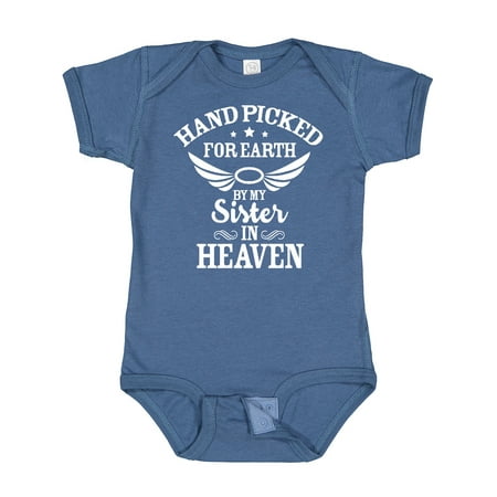 Inktastic Handpicked for Earth by My Sister in Heaven with Angel Wings Gift Baby Boy or Baby Girl Bodysuit
Inktastic Handpicked for Earth by My Sister in Heaven with Angel Wings Gift Baby Boy or Baby Girl Bodysuit