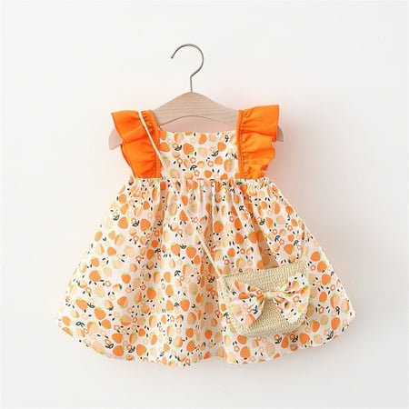 Hunpta Toddler Infant Baby Girls Summer Princess Dresses Vacation Beach Sleeveless Bag Set Ruffles Floral Dress
Hunpta Toddler Infant Baby Girls Summer Princess Dresses Vacation Beach Sleeveless Bag Set Ruffles Floral Dress