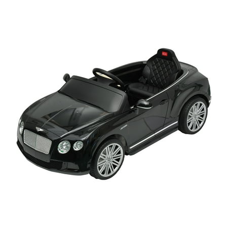 Bentley GTC Kids 6v Electric Ride on Toy Car w/ Parent Remote Control - Black