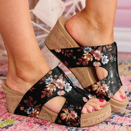 bvgfsahne Women Summer Slip On Flowers Print Casual Open Toe Wedges Comfortable Beach Shoes Sandals
bvgfsahne Women Summer Slip On Flowers Print Casual Open Toe Wedges Comfortable Beach Shoes Sandals