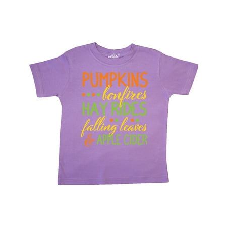 Inktastic Pumpkins Bonfires Hay Rides Falling Leaves and Apple Cider Gift Toddler Boy or Toddler Girl T-Shirt
Inktastic Pumpkins Bonfires Hay Rides Falling Leaves and Apple Cider Gift Toddler Boy or Toddler Girl T-Shirt
