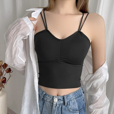 XIAOFFENN Padded Bralette Black Sexy Tops For Women Women S Fashion Beauty Back Sling Chest Pad Wrapped Solid Chest Underwear Wireless Push Up Bras For Women
XIAOFFENN Padded Bralette Black Sexy Tops For Women Women S Fashion Beauty Back Sling Chest Pad Wrapped Solid Chest Underwear Wireless Push Up Bras For Women