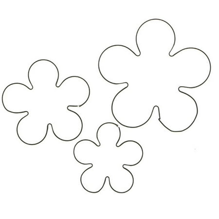 Thinsont 3pcs Rose Petal Stainless DIY Flower Fondant Cake Moulds