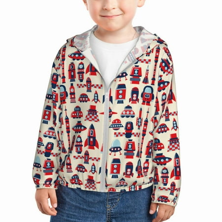Vsdgher Rocket Pattern Kids Sun Protection Hoodie with Zip Rash Guard Tops Children s Long Sleeve Sun Protection Clothing - 2 Years
Vsdgher Rocket Pattern Kids Sun Protection Hoodie with Zip Rash Guard Tops Children s Long Sleeve Sun Protection Clothing - 2 Years