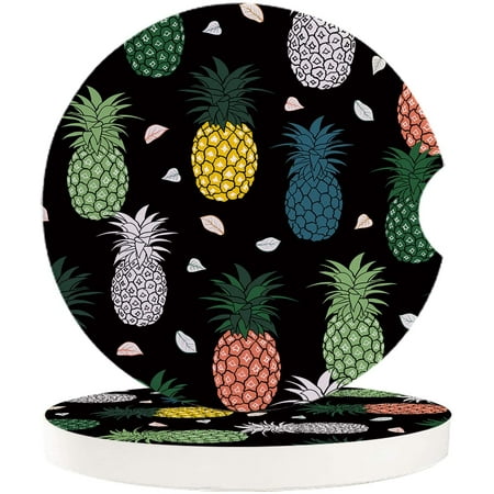KXMDXA Cartoon Colorful Pineapple Black Set of 6 Car Coaster for Drinks Absorbent Ceramic Stone Coasters Cup Mat with Cork Base for Home Kitchen Room Coffee Table Bar Decor
KXMDXA Cartoon Colorful Pineapple Black Set of 6 Car Coaster for Drinks Absorbent Ceramic Stone Coasters Cup Mat with Cork Base for Home Kitchen Room Coffee Table Bar Decor