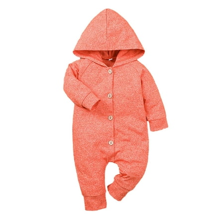 TUOBARR Infant Boys And Girls Long Sleeve Hooded Bodysuit Infant Single Breasted Solid Color Fashion Romper Orange (0-24Months)
TUOBARR Infant Boys And Girls Long Sleeve Hooded Bodysuit Infant Single Breasted Solid Color Fashion Romper Orange (0-24Months)