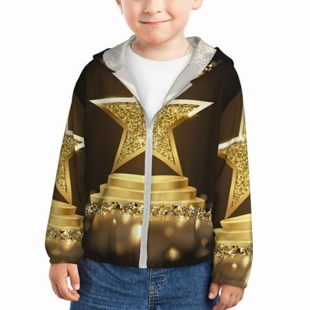 Gaeub Golden Glitter And Light Print Athletic Sun Protection Hoodie for Kids Long Sleeve Outdoor UV Shirt Running Fishing Top for Boys Girls-2 Years
Gaeub Golden Glitter And Light Print Athletic Sun Protection Hoodie for Kids Long Sleeve Outdoor UV Shirt Running Fishing Top for Boys Girls-2 Years