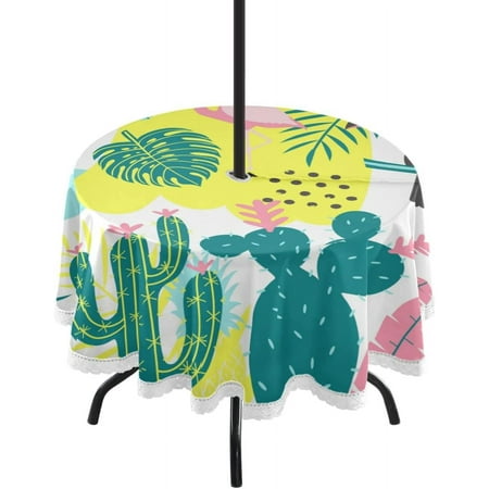 Hidove Cactus Outdoor Round Tablecloth Waterproof Stain-Resistant Non-Slip Circular Tablecloth 60 Inch with Umbrella Hole and Zipper for Tabletop Backyard Party BBQ Decor
Hidove Cactus Outdoor Round Tablecloth Waterproof Stain-Resistant Non-Slip Circular Tablecloth 60 Inch with Umbrella Hole and Zipper for Tabletop Backyard Party BBQ Decor