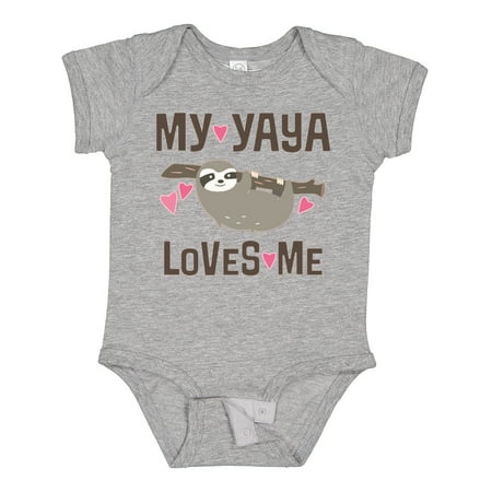Inktastic My Yaya Loves Me Sloth Gift Baby Girl Bodysuit
