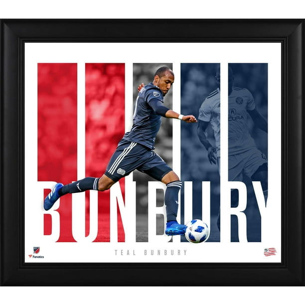 Teal Bunbury New England Revolution Framed 15" x 17" Player Panel Collage