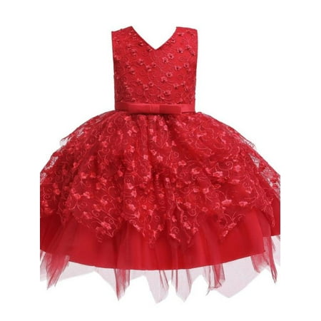MarinaVida Girls Tulle Flower Princess Wedding Dress for Toddler and Baby Girl Bowknot Lace Tulle Tutu Dress
MarinaVida Girls Tulle Flower Princess Wedding Dress for Toddler and Baby Girl Bowknot Lace Tulle Tutu Dress