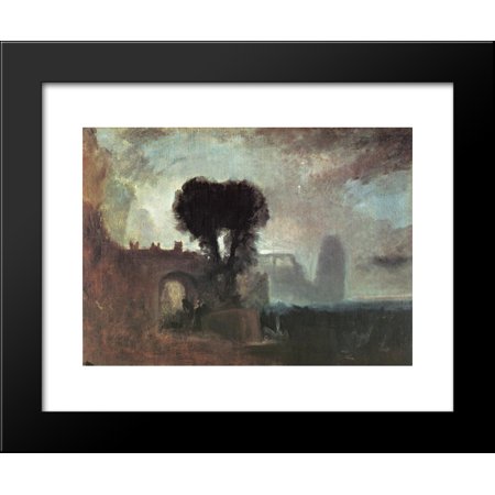 Archway with Trees by the Sea 20x24 Framed Art Print by William Turner