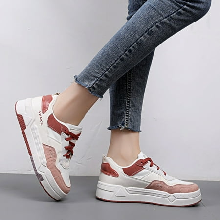 Women‘s Colorblock Double Straps Lace Up Skate Shoes Comfortable Low Top Sneakers Women‘s Footwear
Women‘s Colorblock Double Straps Lace Up Skate Shoes Comfortable Low Top Sneakers Women‘s Footwear
