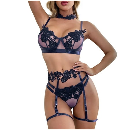 Babysbule Womens Underwear Clearance Underwire Bra Embroidery Thong Underwear Garter Belt G-String Neck Ring
Babysbule Womens Underwear Clearance Underwire Bra Embroidery Thong Underwear Garter Belt G-String Neck Ring