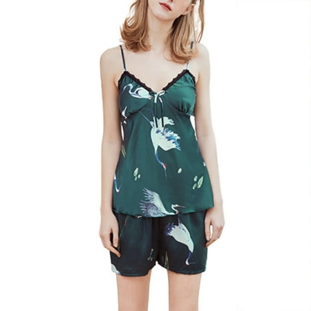 Ringshlar Women s Silks Satin Pajamas Short 2-Piece Pajamas with Straps V-Neck Sleep Shirt & Shorts Sweet Floral Home Comfort Suit New
Ringshlar Women s Silks Satin Pajamas Short 2-Piece Pajamas with Straps V-Neck Sleep Shirt & Shorts Sweet Floral Home Comfort Suit New