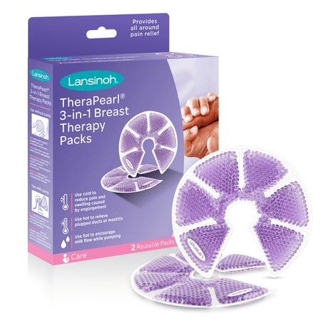 Lansinoh TheraPearl Breast Therapy Pack with Covers, 2 Count