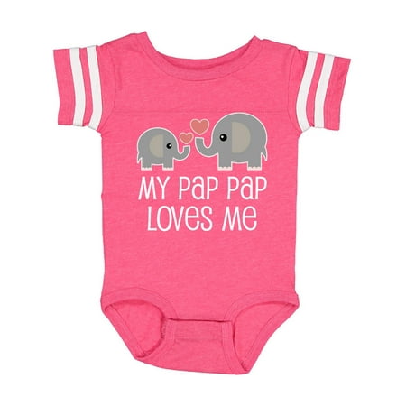 Inktastic My PapPap Loves Me Grandson Gift Baby Boy or Baby Girl Bodysuit